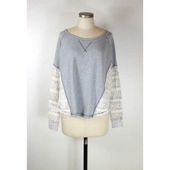 Free People Tops - Free People oversized knit sweatshirt